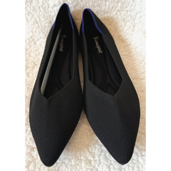 Bisonspirit Point Ballet Flats Black Solid Size US 6.5/EUR 37 NEW! - Picture 3 of 7